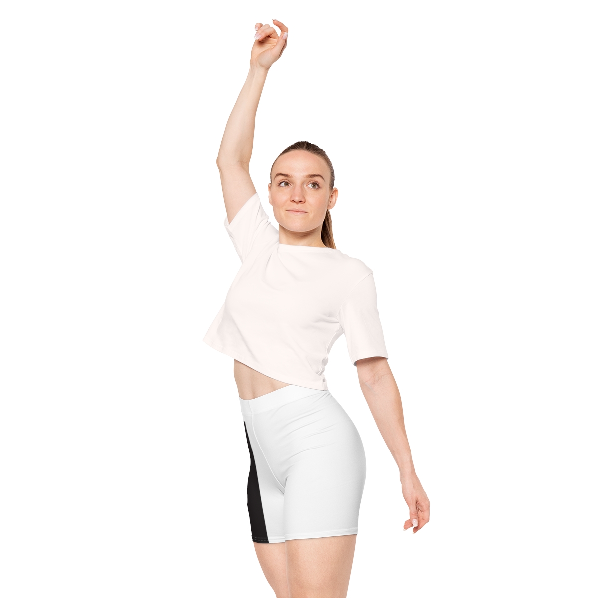 Ripped Women's Black/White Vert Athletic Shorts - Image 7