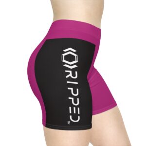 Ripped Women's Black/White Vert Pink Athletic Shorts