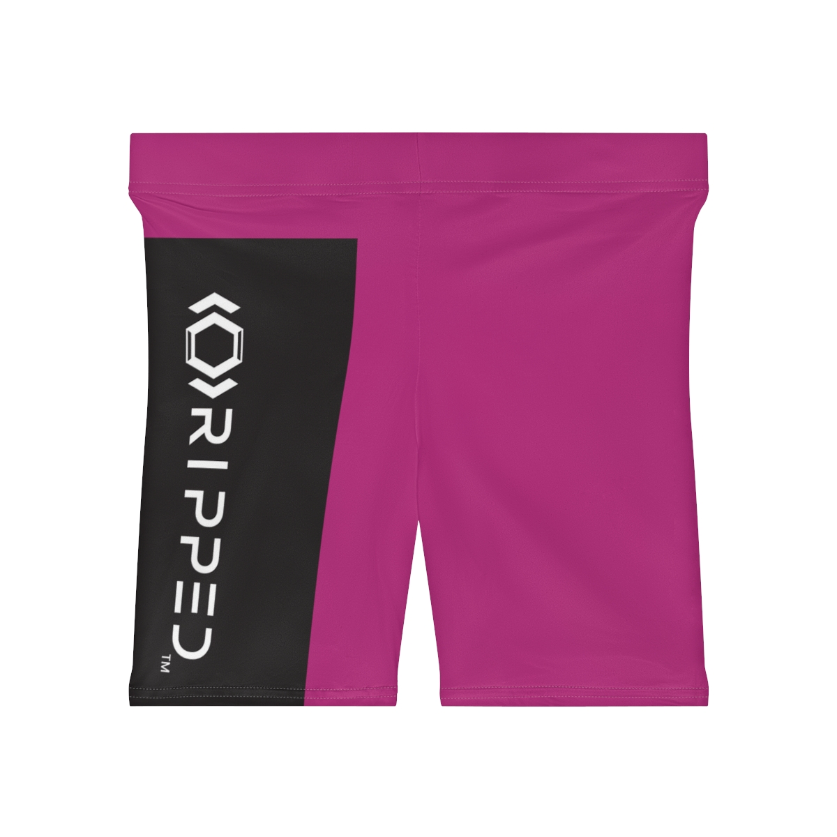 Ripped Women's Black/White Vert Pink Athletic Shorts - Image 2