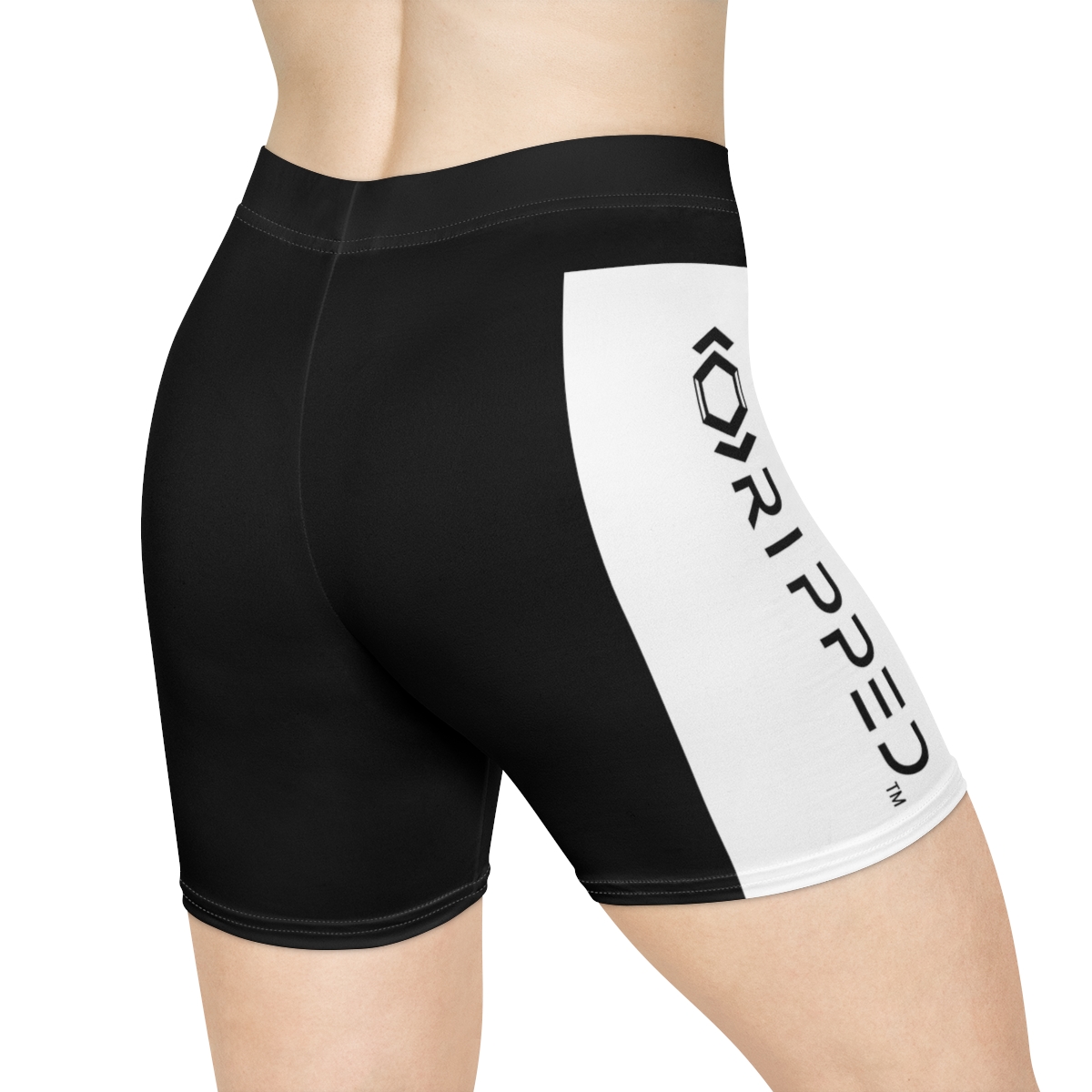 Ripped Women's Black Vert Athletic Shorts - Image 4