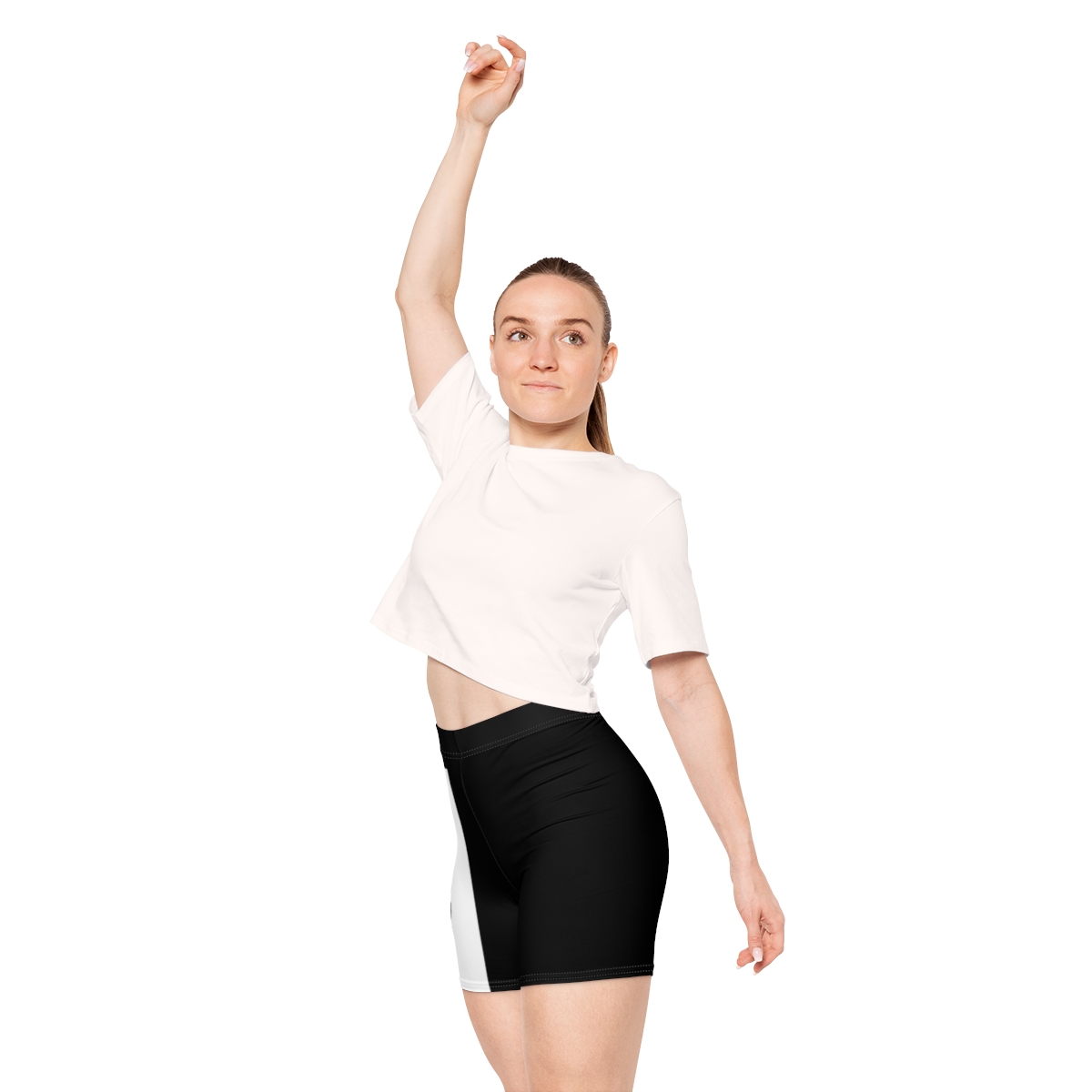 Ripped Women's Black Vert Athletic Shorts - Image 7