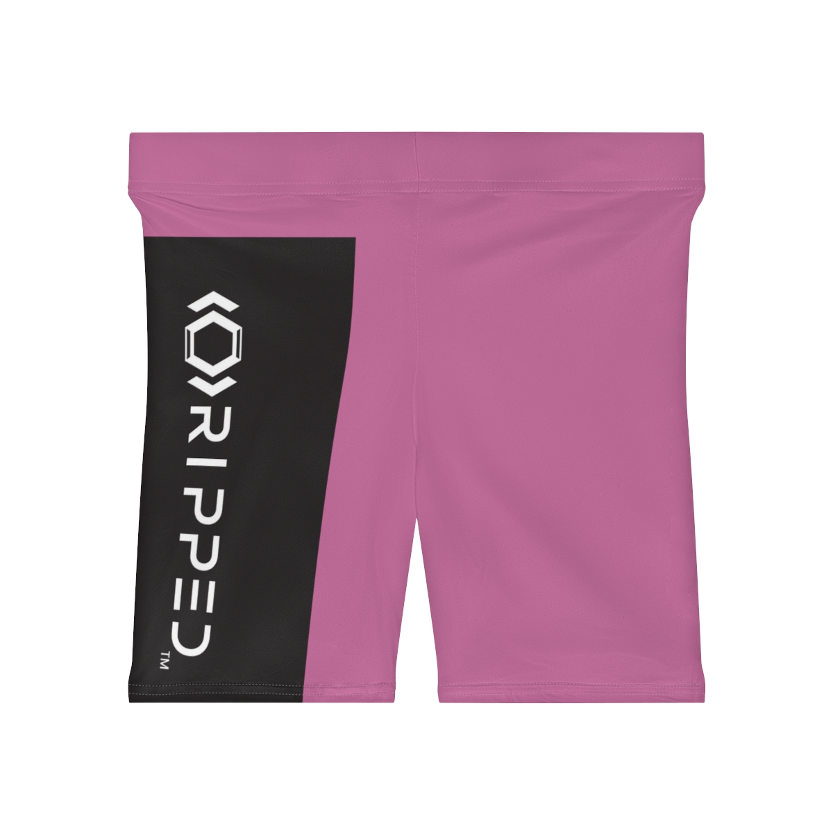 Ripped Women's Black/White Vert Light Pink Athletic Shorts - Image 2