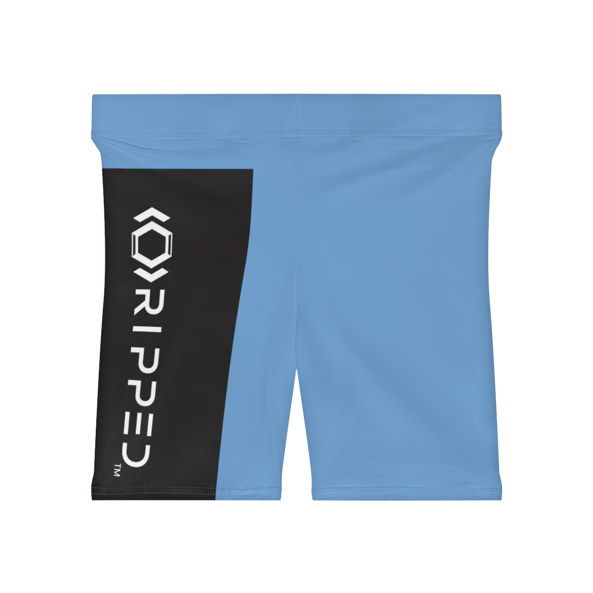 Ripped Women's Black/White Vert Light Blue Athletic Shorts - Image 2