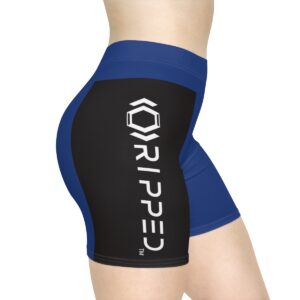 Ripped Women's Black/White Vert Dark Blue Athletic Shorts