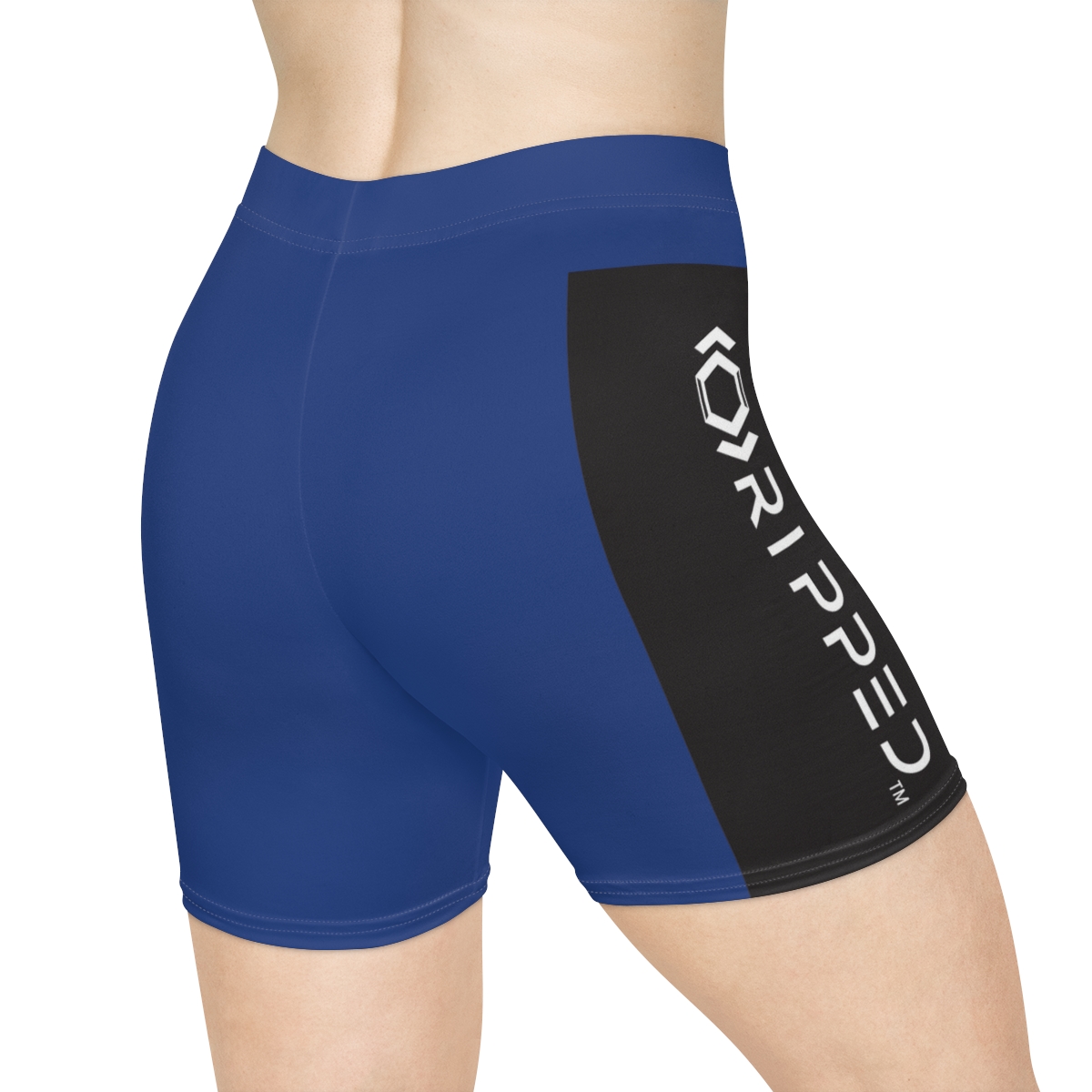 Ripped Women's Black/White Vert Dark Blue Athletic Shorts - Image 5
