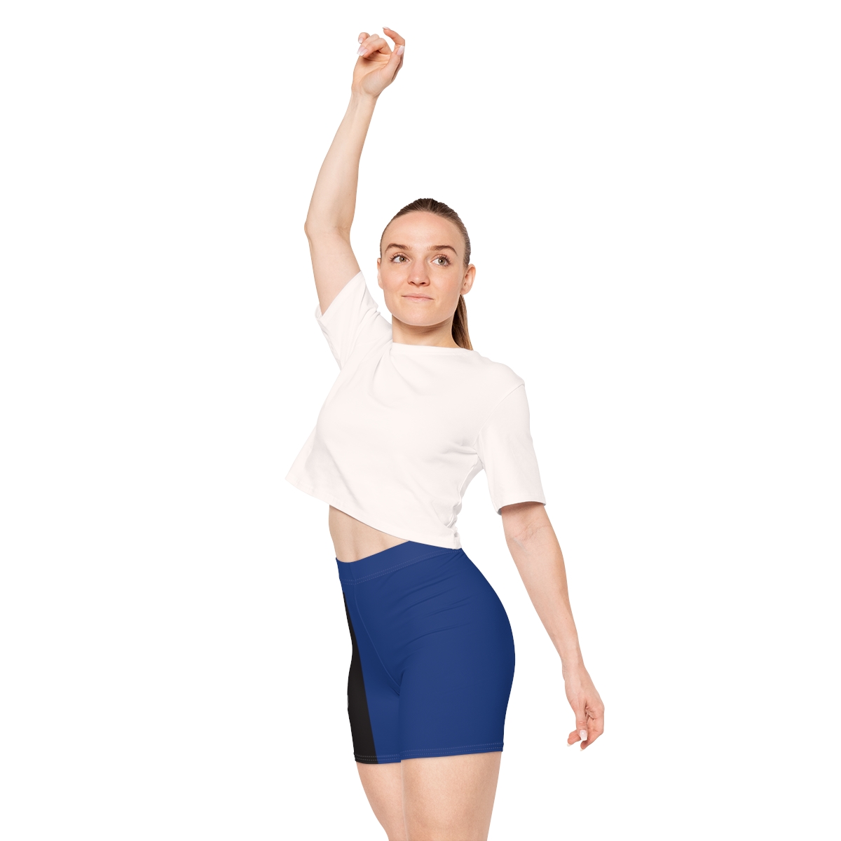 Ripped Women's Black/White Vert Dark Blue Athletic Shorts - Image 7