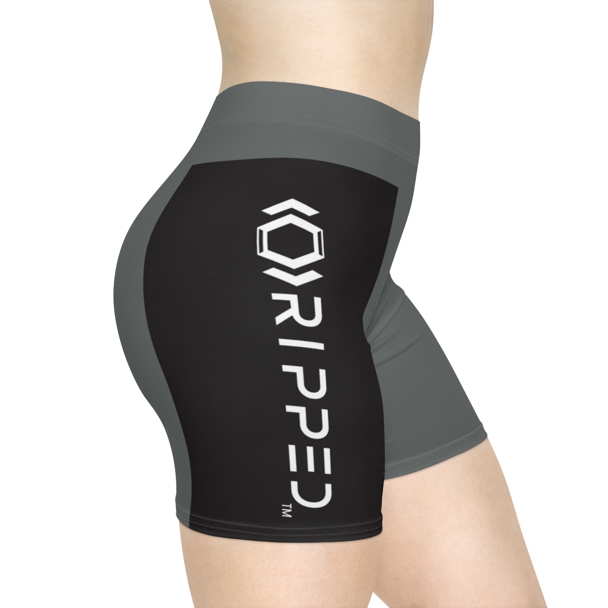 Ripped Women's Black/White Vert Dark Grey Athletic Shorts