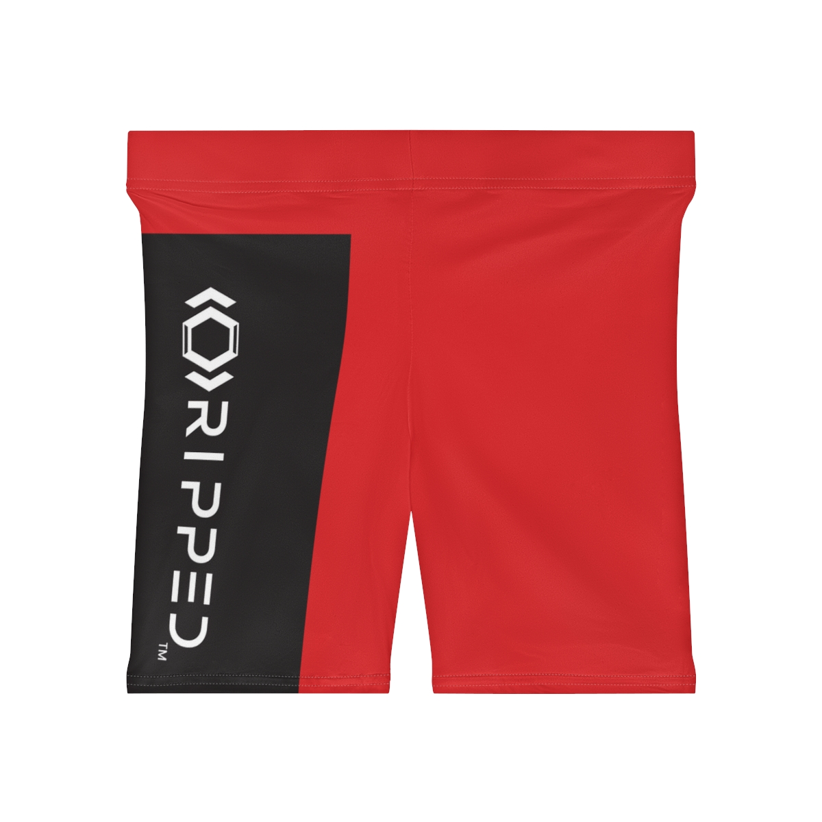Ripped Women's Black/White Vert Red Athletic Shorts - Image 2