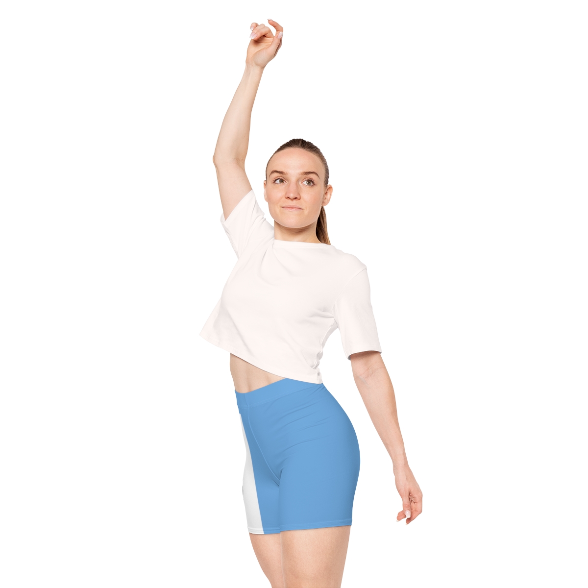 Ripped Women's Light Blue Vert Athletic Shorts - Image 7