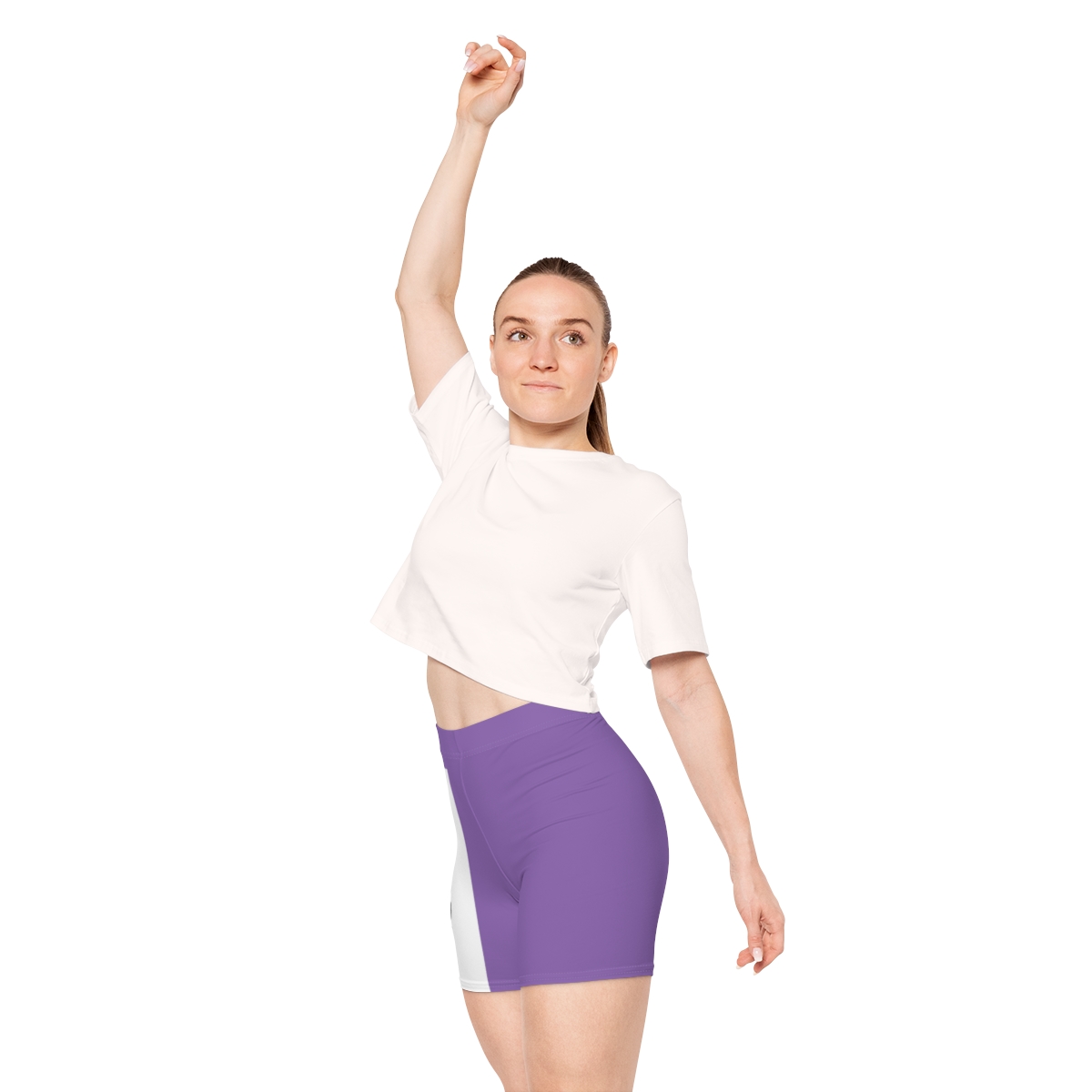 Ripped Women's Purple Vert Athletic Shorts - Image 7