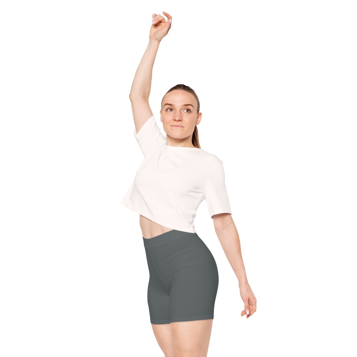 Surf Goddess Women's Dark Grey Athletic Shorts - Image 7