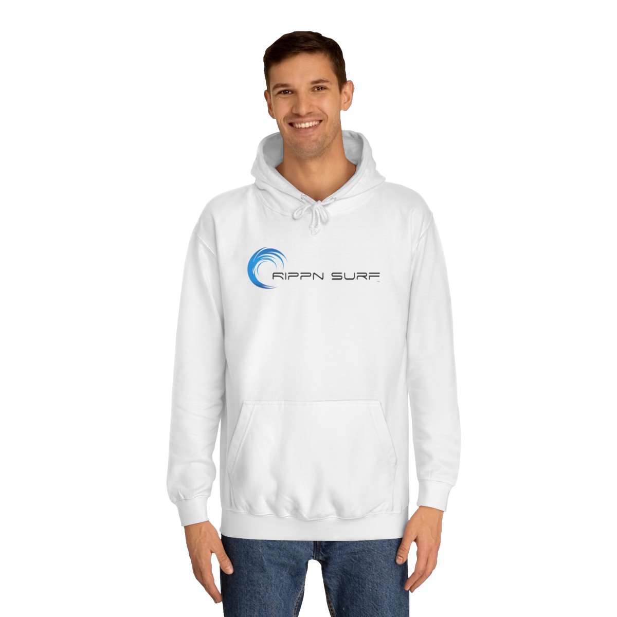 Rippn Surf Women’s White Hoodie - Image 3
