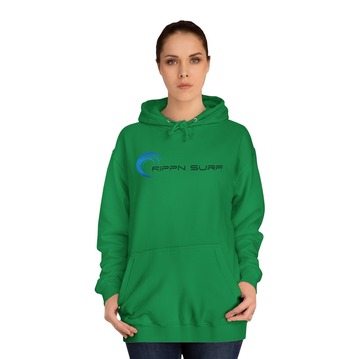 Rippn Surf Women’s Green Hoodie - Image 4
