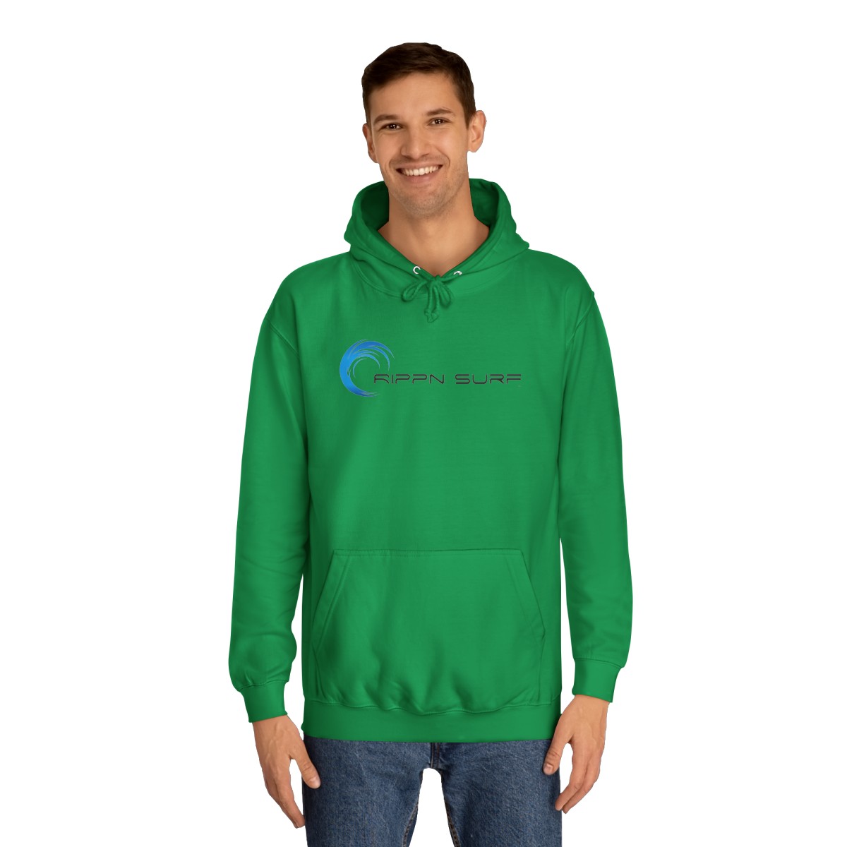 Rippn Surf Men’s Green Hoodie - Image 3
