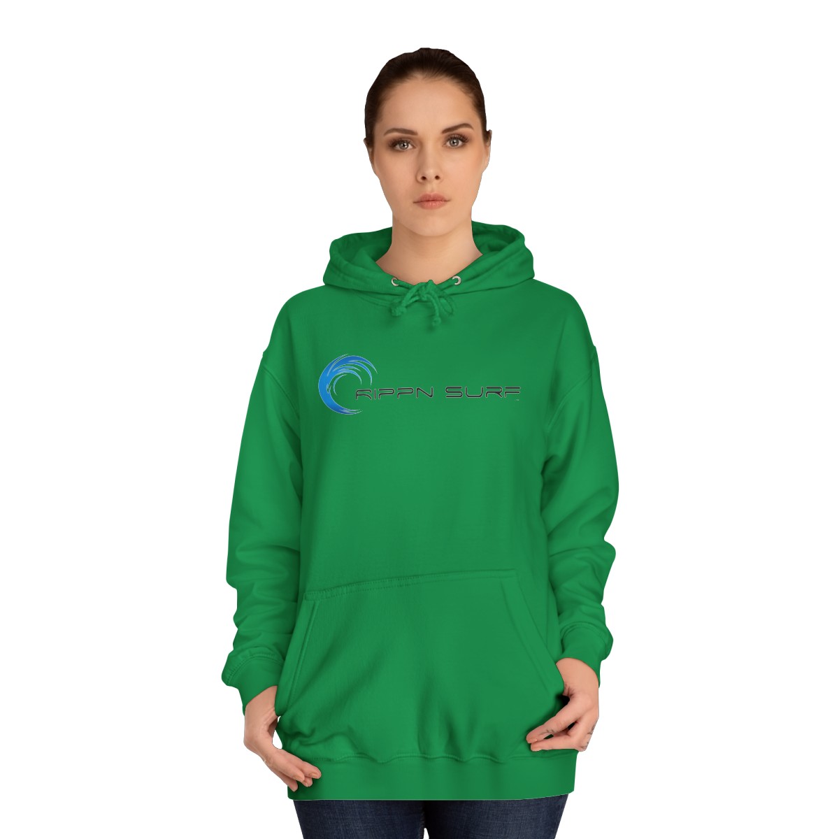 Rippn Surf Men’s Green Hoodie - Image 4