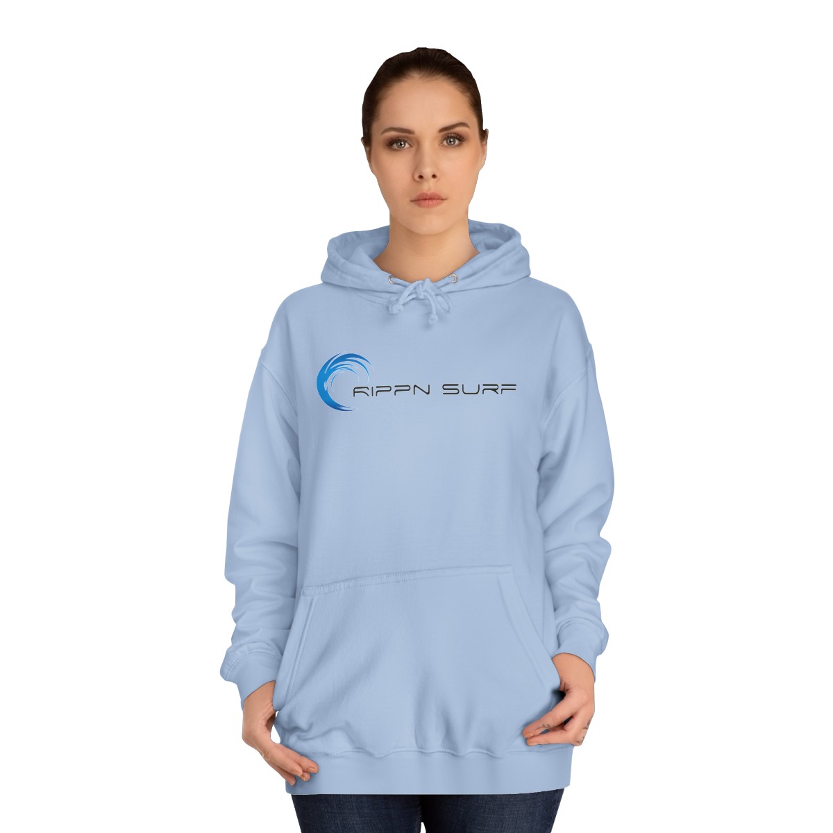 Rippn Surf Men’s Light Blue Hoodie - Image 4