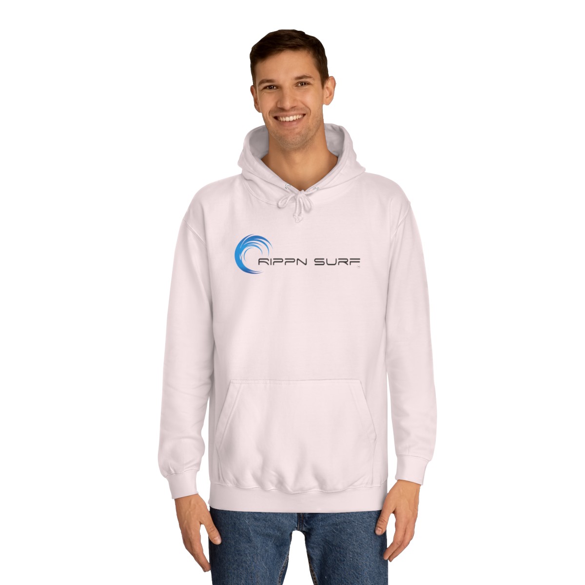 Rippn Surf Women’s Light Pink Hoodie - Image 3