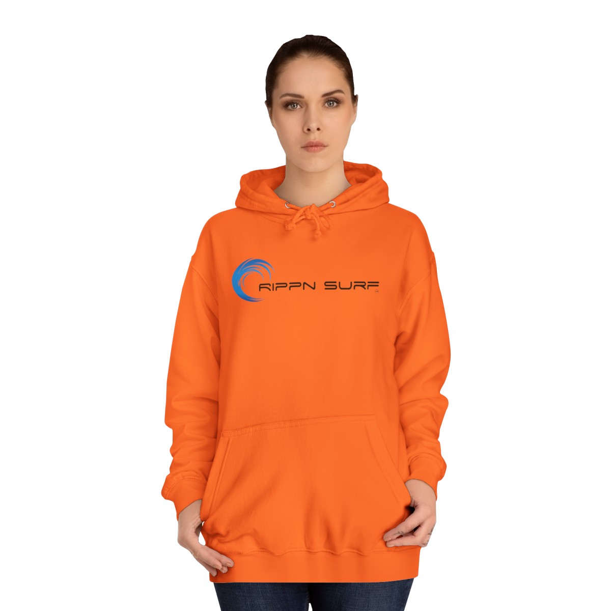 Rippn Surf Women’s Orange Hoodie - Image 4