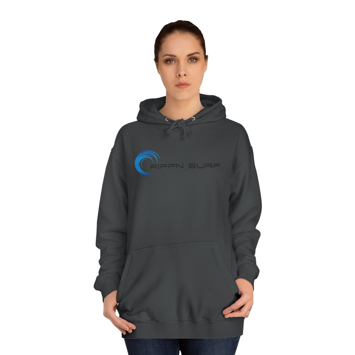 Rippn Surf Women’s Steel Grey Hoodie - Image 4