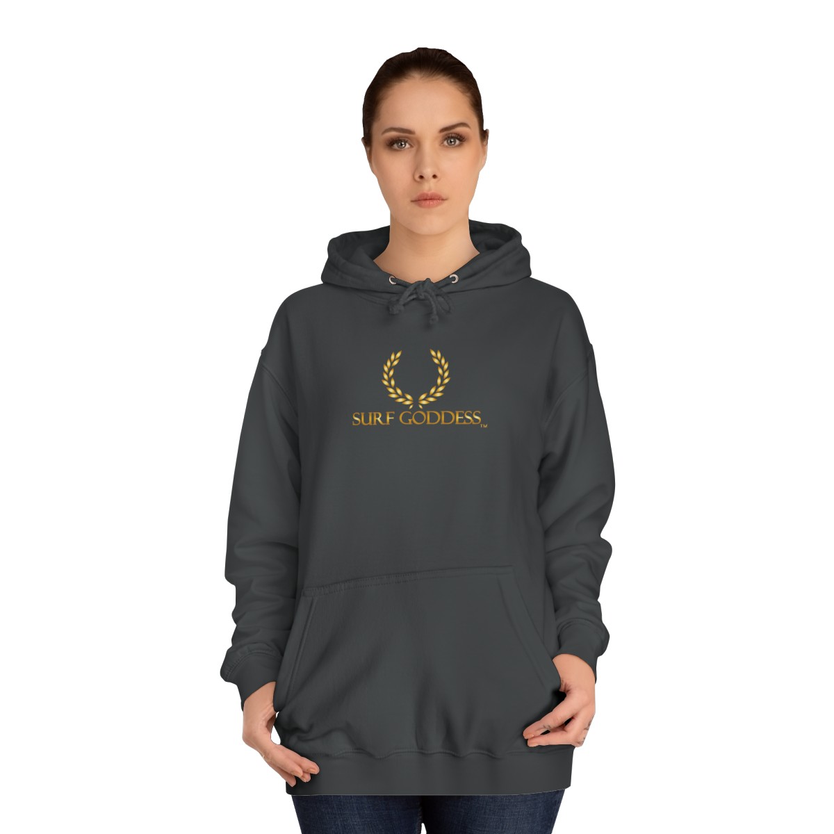 Surf Goddess Women’s Steel Grey Hoodie - Image 4
