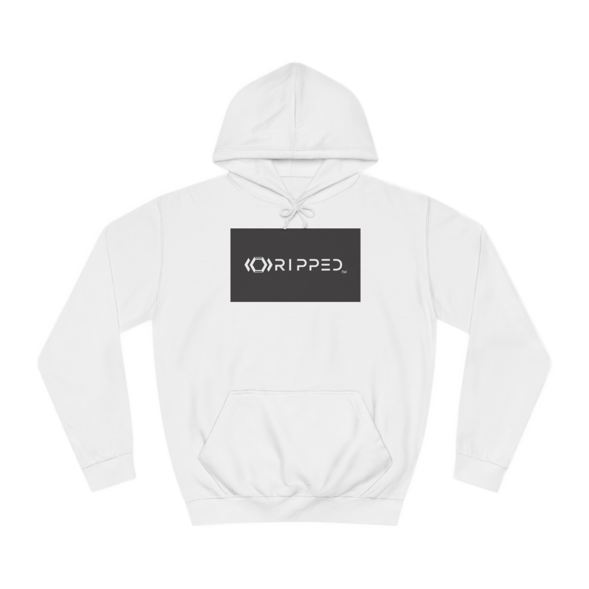 Ripped Women’s White Hoodie(Black/White Logo)