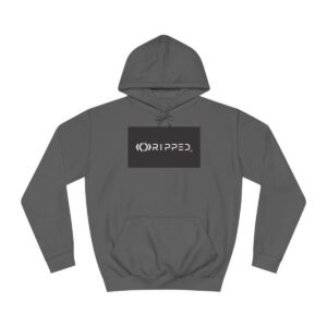 Ripped Women’s Grey Hoodie(Black/White Logo)