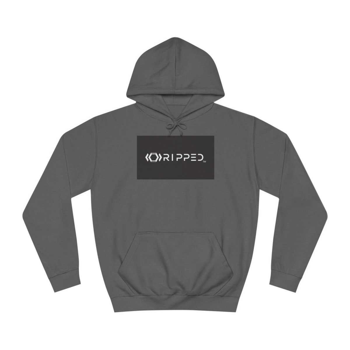 Ripped Women’s Grey Hoodie(Black/White Logo)