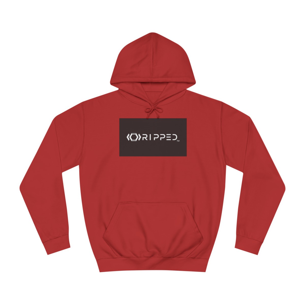 Ripped Women’s Red Hoodie(Black/White Logo)