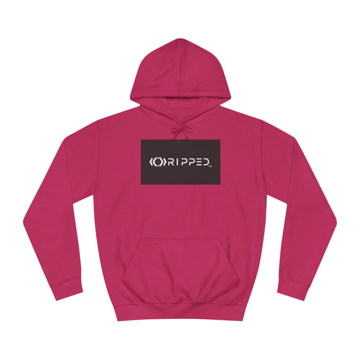Ripped Women’s Pink Hoodie(Black/White Logo)