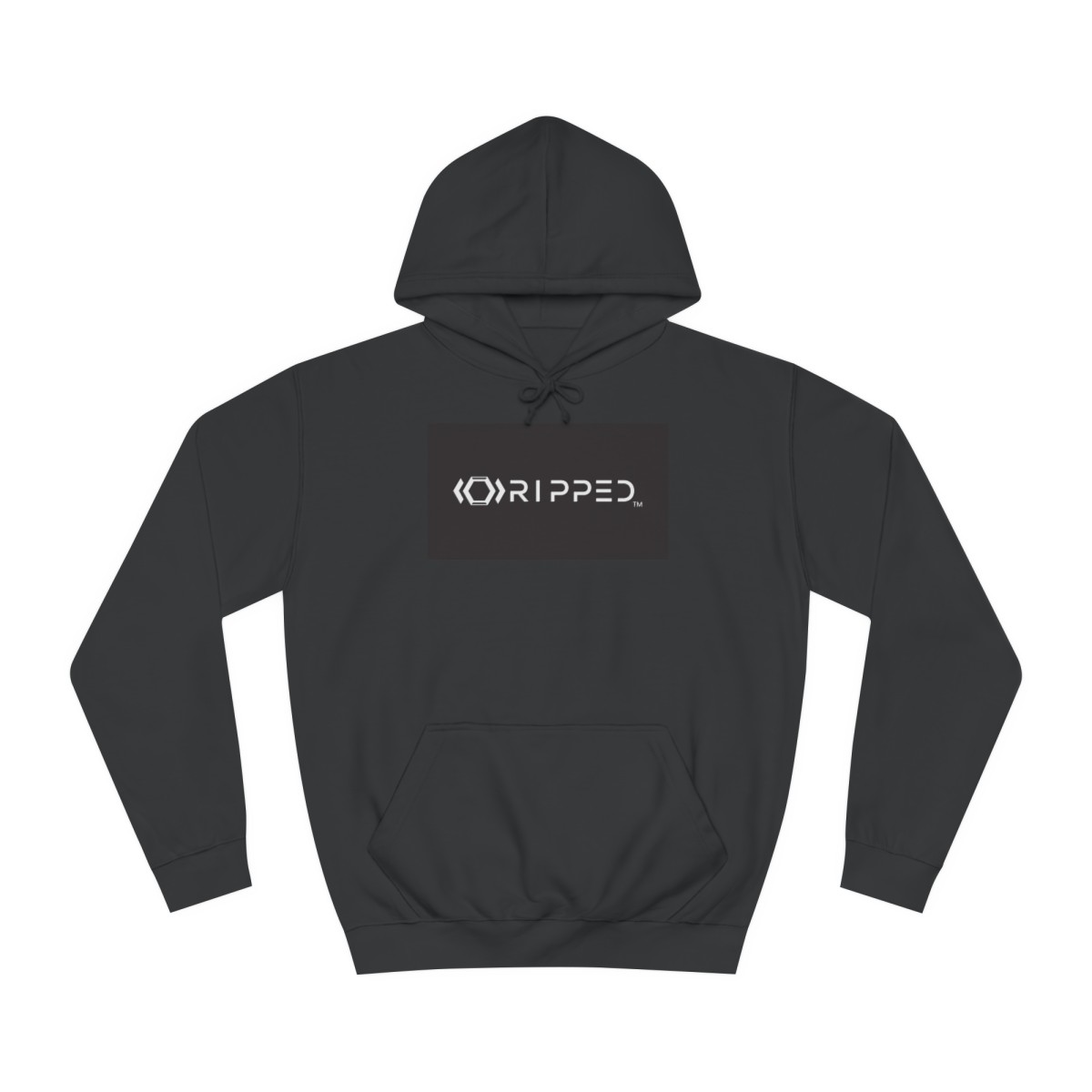 Ripped Women’s Jet Black Hoodie(Black/White Logo)