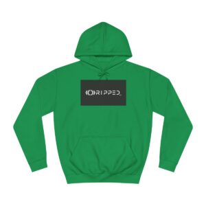 Ripped Men’s Green Hoodie(Black/White Logo)
