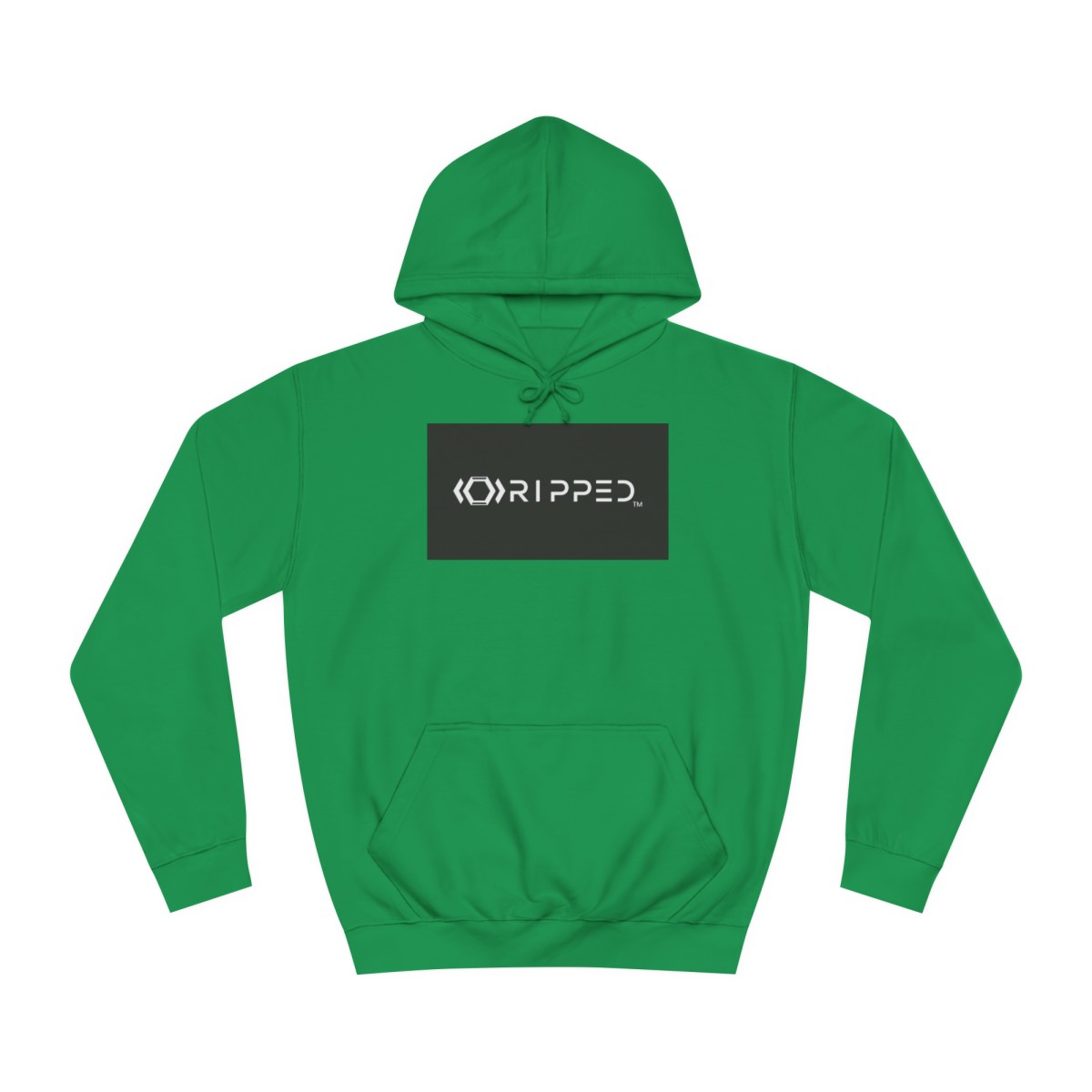 Ripped Women’s Green Hoodie(Black/White Logo)