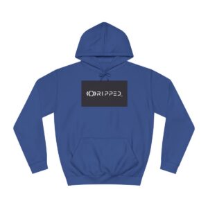 Ripped Women’s Blue Hoodie(Black/White Logo)