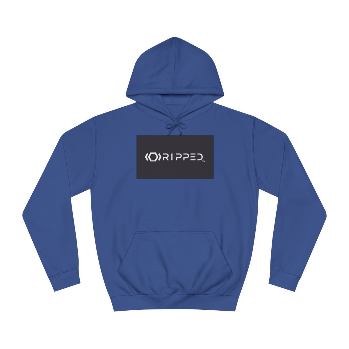 Ripped Women’s Blue Hoodie(Black/White Logo)