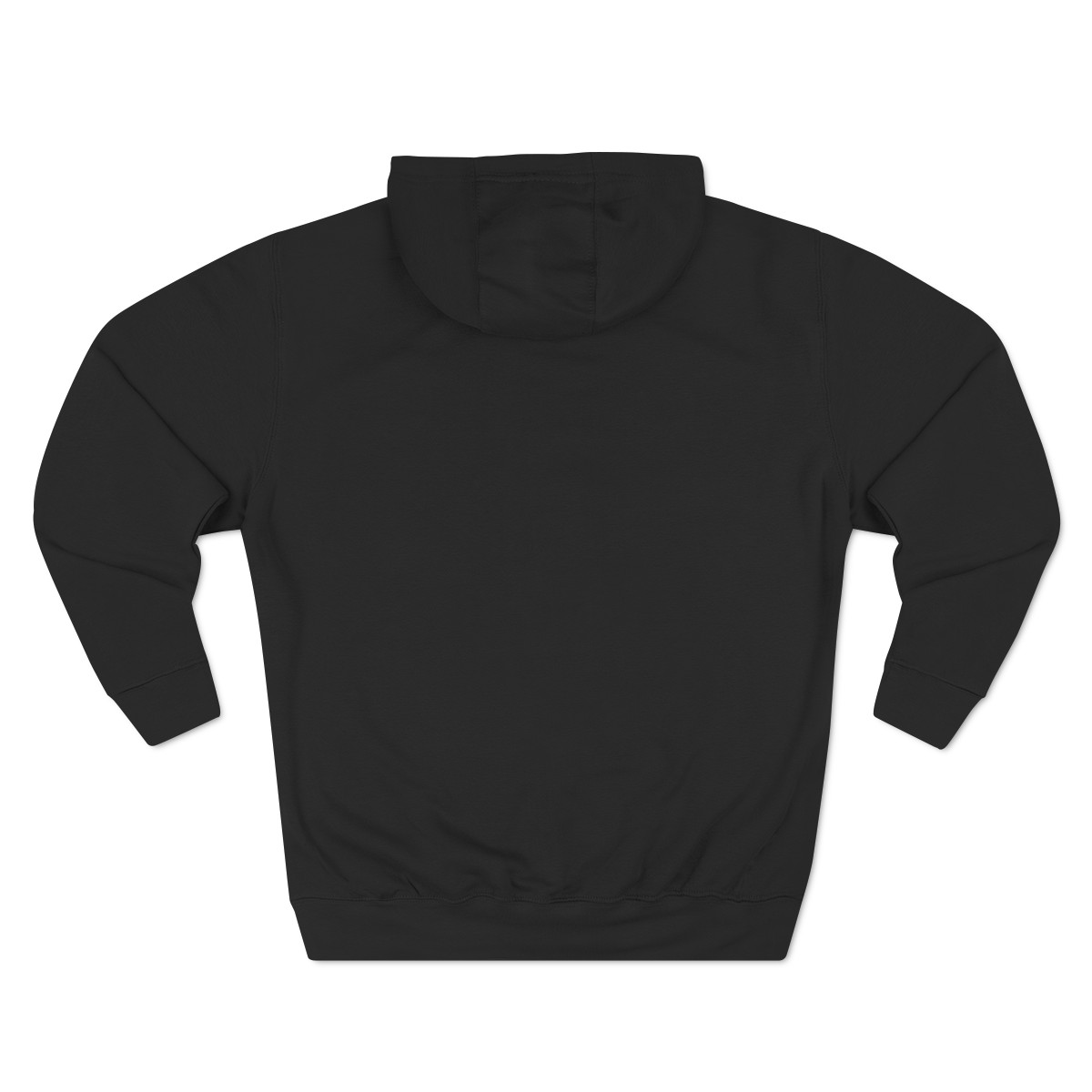 Ripped Men’s Black Fleece Hoodie(Black/White Logo) - Image 2