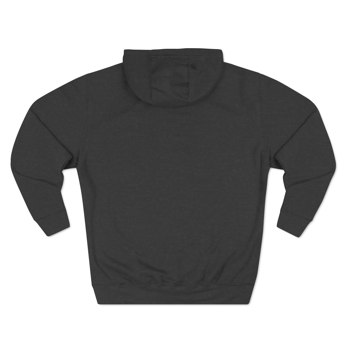 Ripped Men’s Charcoal Fleece Hoodie(Black/White Logo) - Image 2