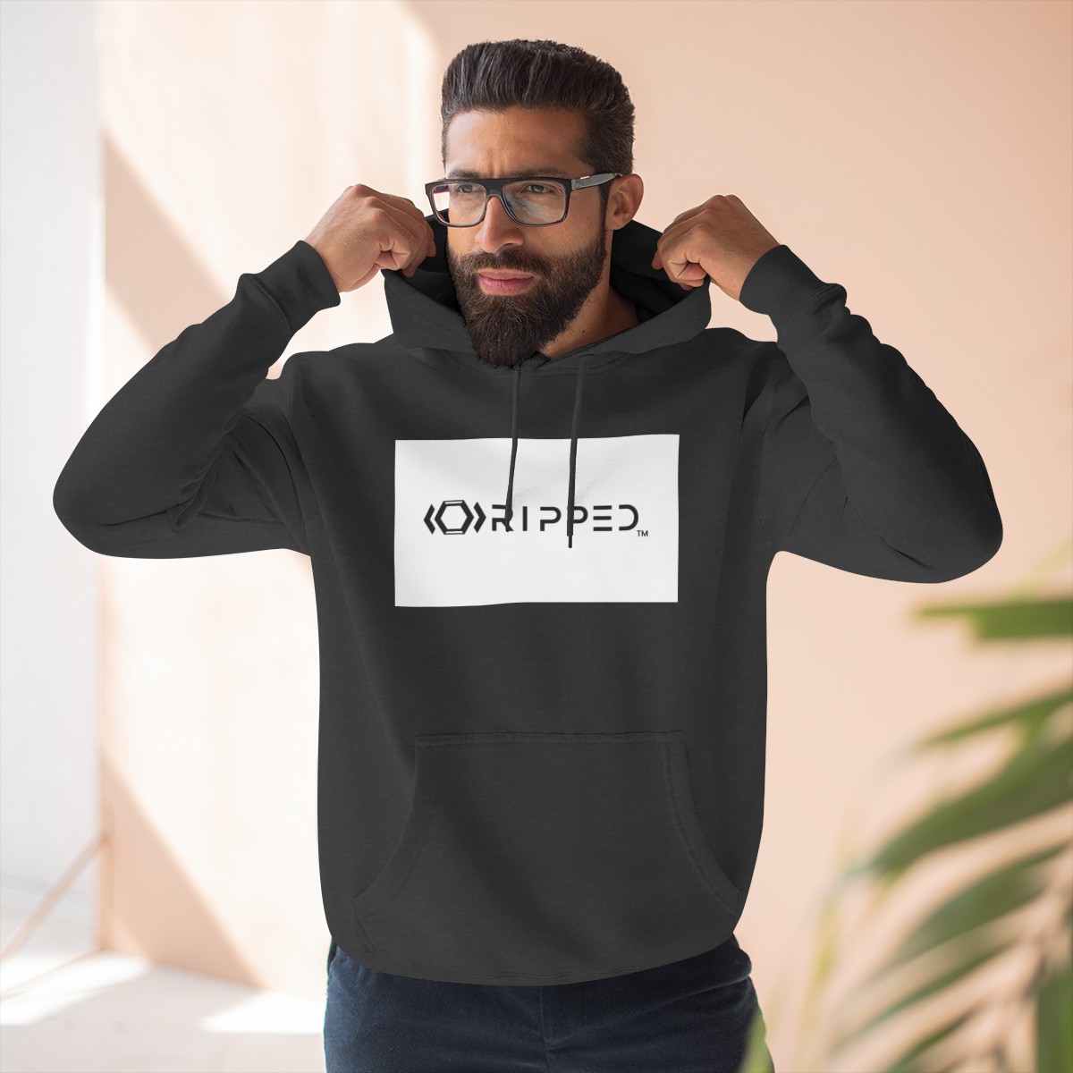 Ripped Women’s Charcoal Fleece Hoodie - Image 5
