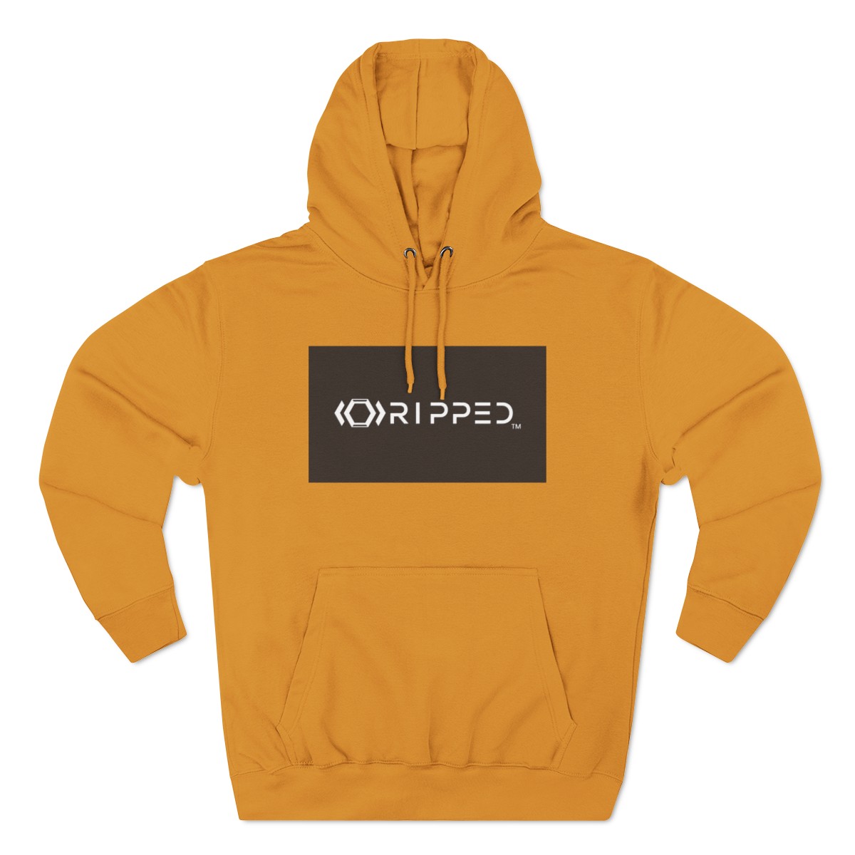Ripped Women’s Yellow Fleece Hoodie(Black/White Logo)
