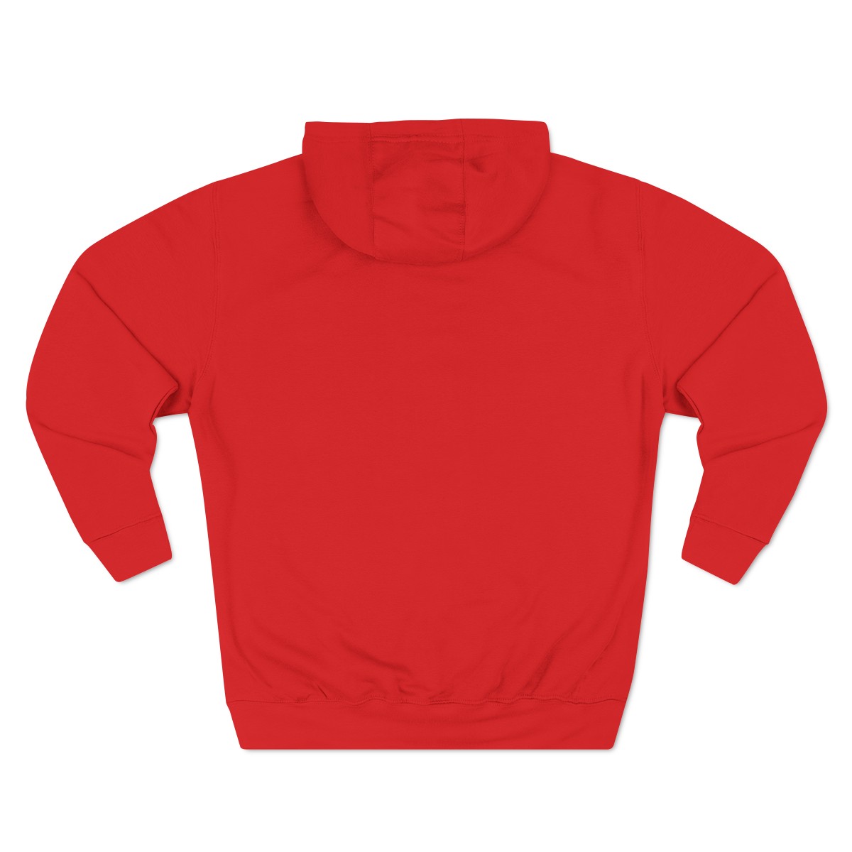 Ripped Men’s Red Fleece Hoodie(Black/White Logo) - Image 2