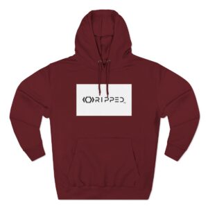 Ripped Women’s Burgundy Fleece Hoodie
