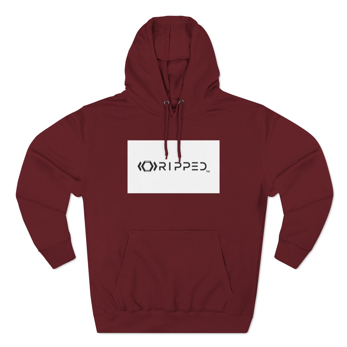 Ripped Women’s Burgundy Fleece Hoodie