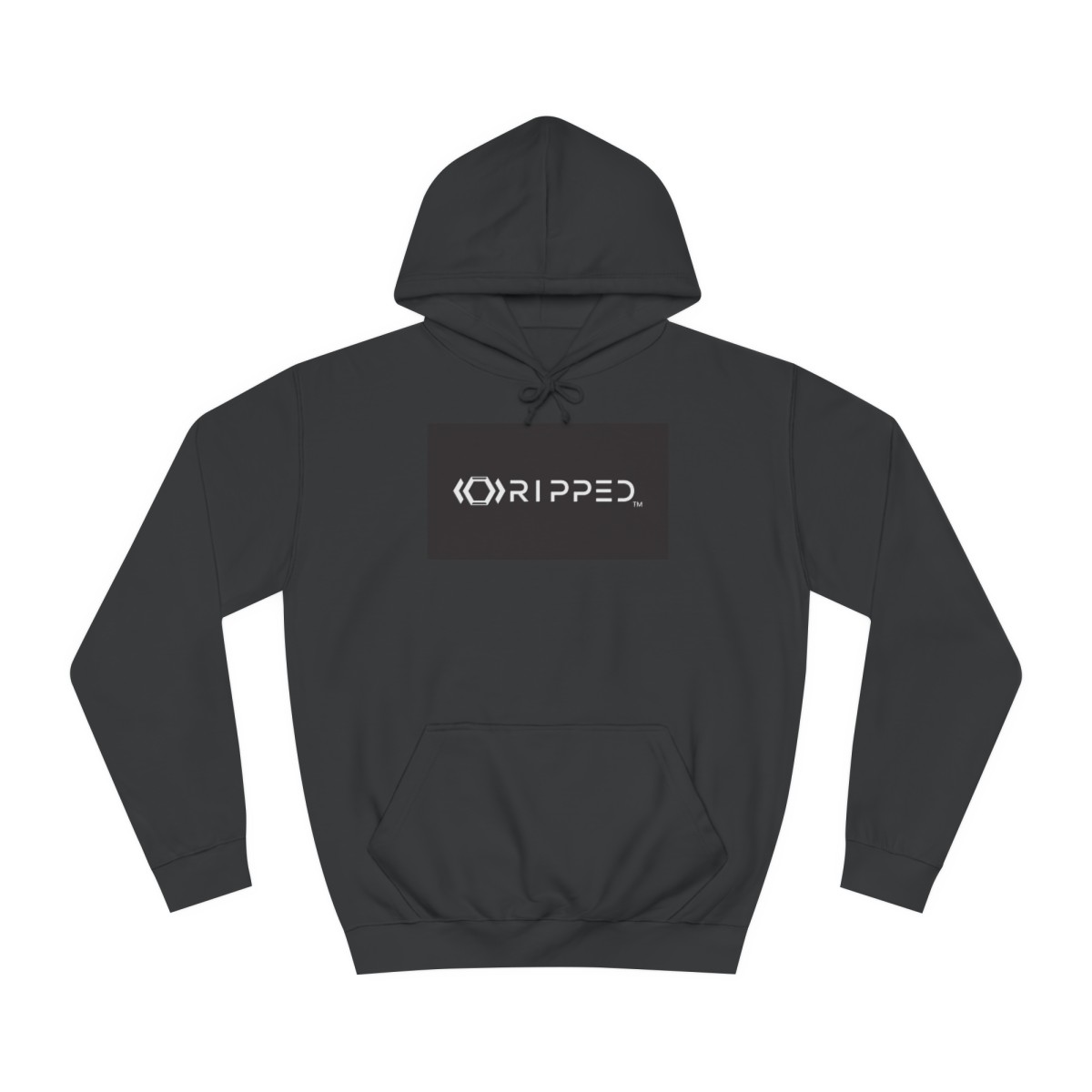 Ripped Women’s Deep Black Hoodie(Black/White Logo)