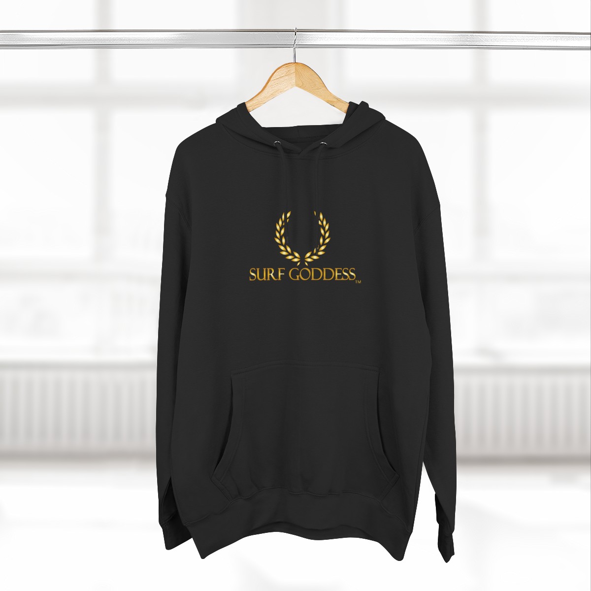 Surf Goddess Women’s Black Fleece Hoodie - Image 4