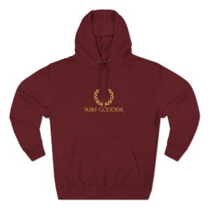 Surf Goddess Women’s Burgundy Fleece Hoodie