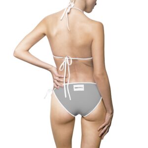 Ripped Frontside Backside Light Grey White Strapped Women's Bikini