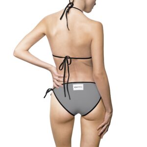 Ripped Frontside Backside Grey Black Strapped Women's Bikini