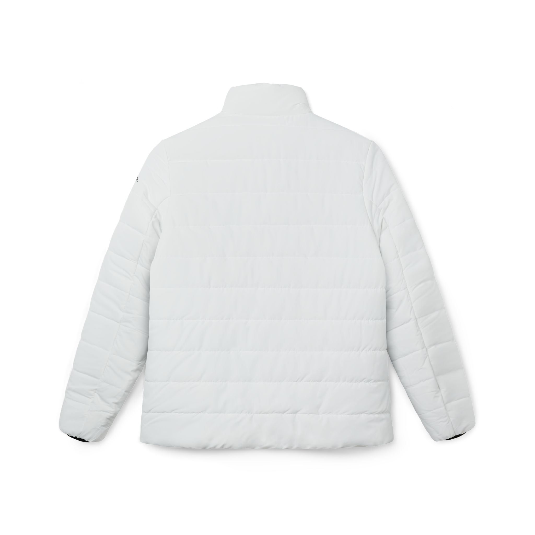 Ripped White Women’s Puffer Jacket(White Logo) - Image 2