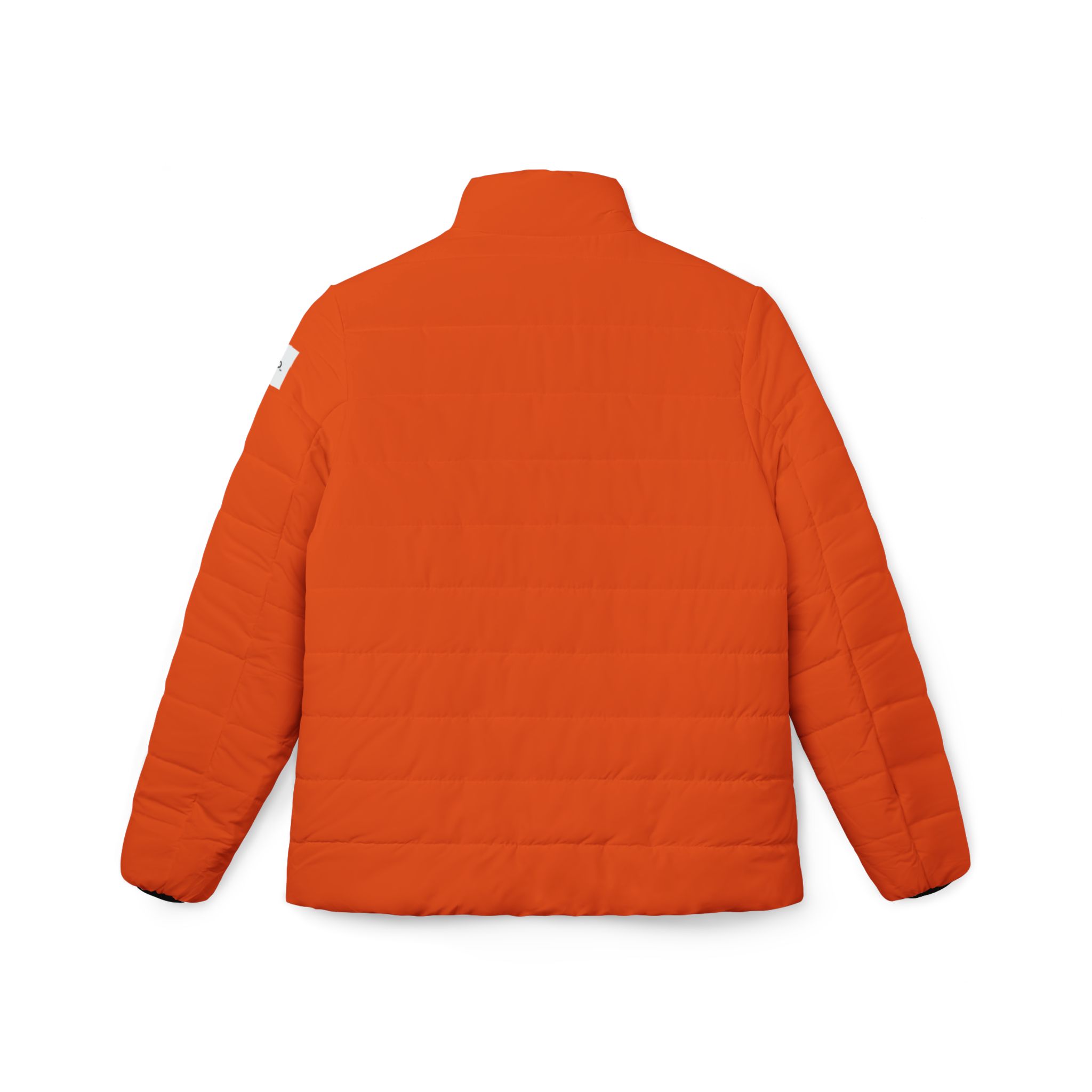Ripped Orange Women’s Puffer Jacket(White Logo) - Image 2