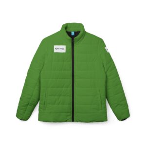 Ripped Green Women’s Puffer Jacket(White Logo)