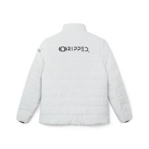 Ripped Frontside Backside White Women’s Puffer Jacket